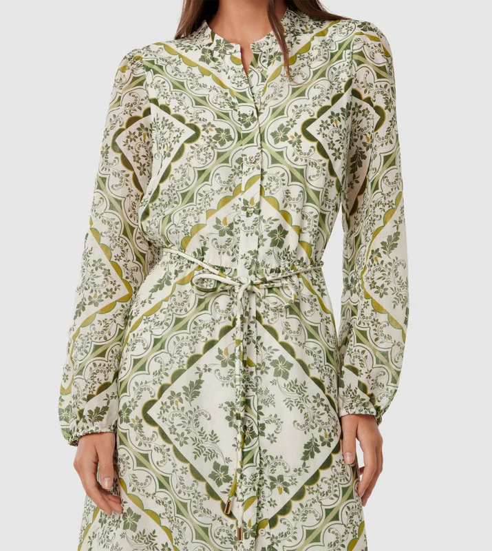 Forever New PENELOPE Printed Long Sleeves Midi Dress